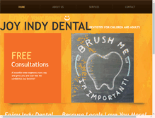 Tablet Screenshot of enjoyindydental.com